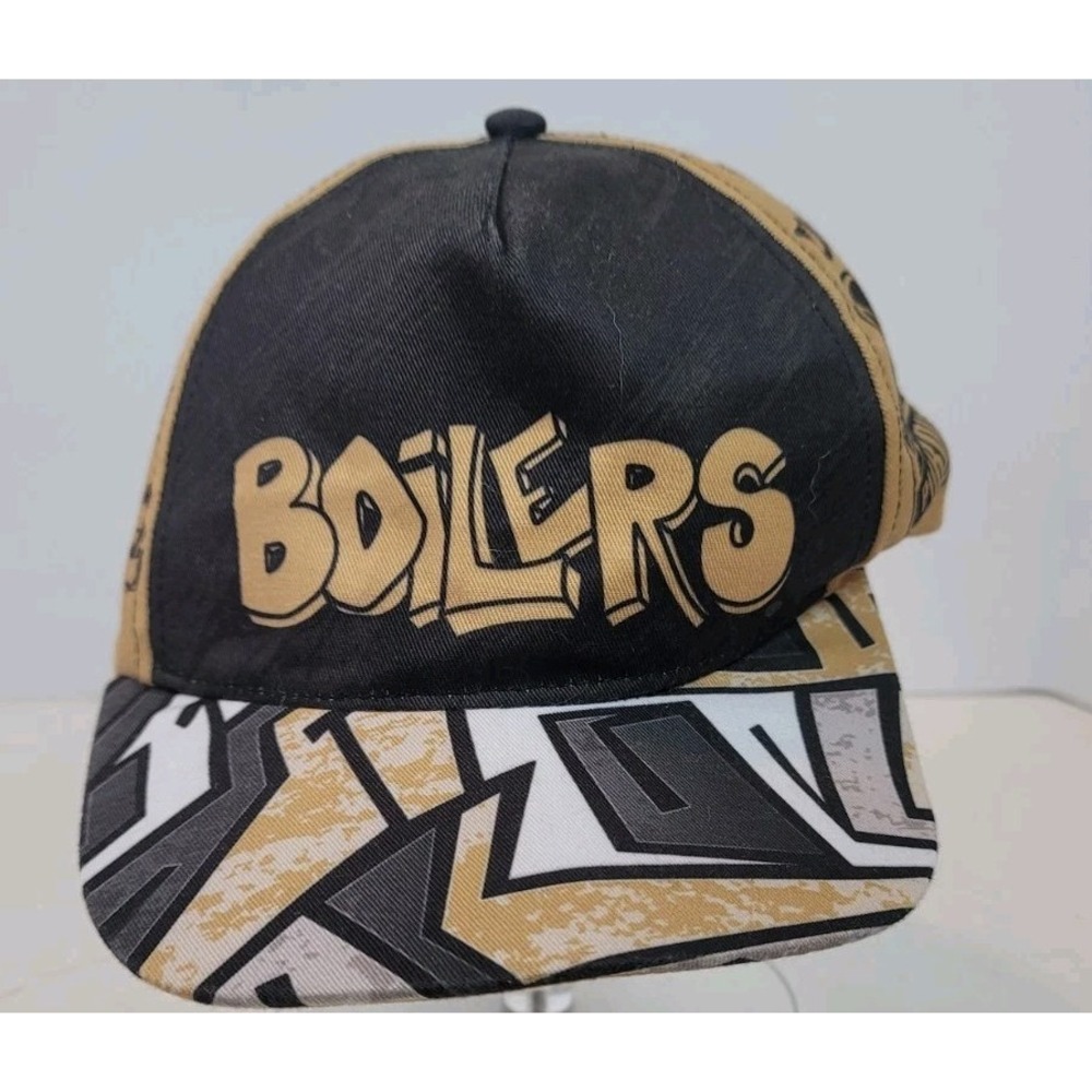 Purdue Boilermakers Snapback Hat Graffiti Style Black Gold‎ NCAA Cap Adjustable